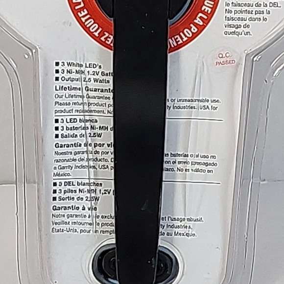 Garrity Power Lite Super Bright 3 LED Flashlight No Battery, No Bulbs Needed/NEW - Picture 9 of 10